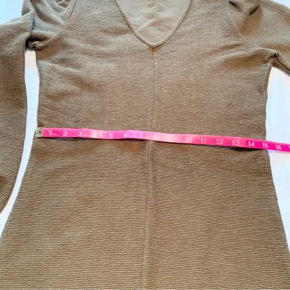 MADEWELL Womens Vintage Dress Sz Small Texture & Thread Crepe Balloon-Sleeve - Picture 7 of 11